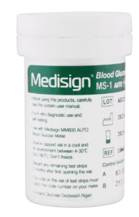Medisign Blood Glucose Test Strips
