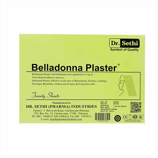 BELLADONNA PLASTER 1S