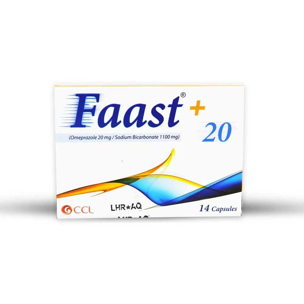 Faast Plus 20mg/1100mg Capsule (7 tablets)
