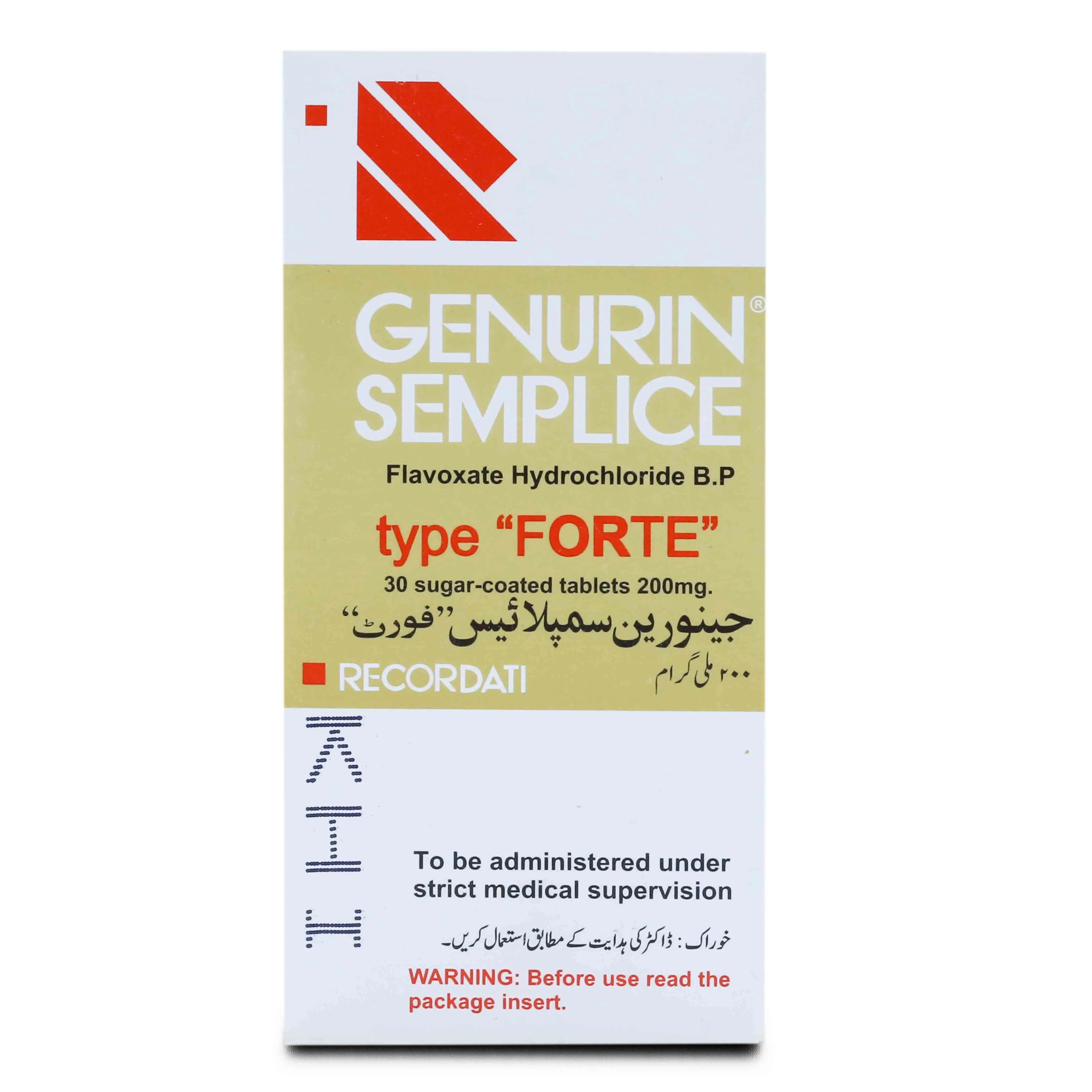Genurin Forte 200mg Tablet (x3 Strips)