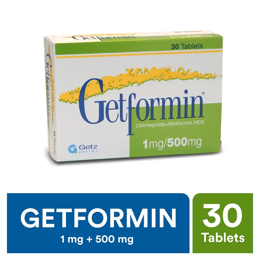 Getformin 1mg+500mg Tablet (10 tablets)