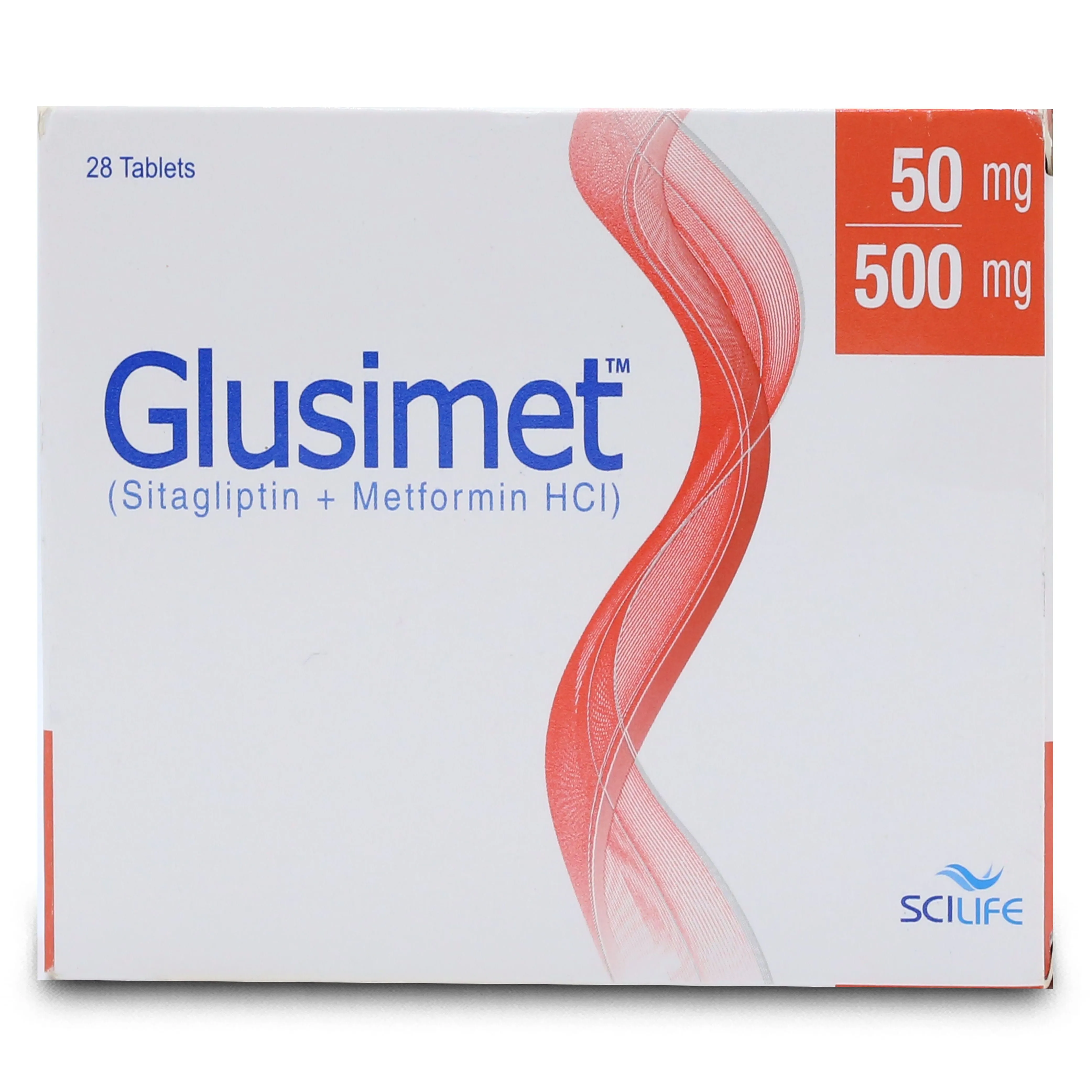 Glusimet 50/500mg Tablet (7 tablets)