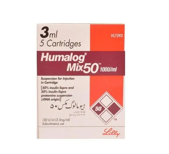 Humalog Mix 50 Cartidge 100IU/3ml Injection 1 ml