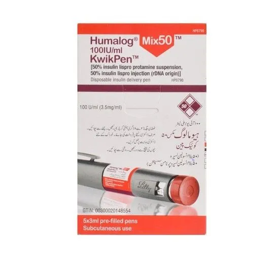 Humalog Mix 50 KwikPen 100IU/3ml Injection 1 ml