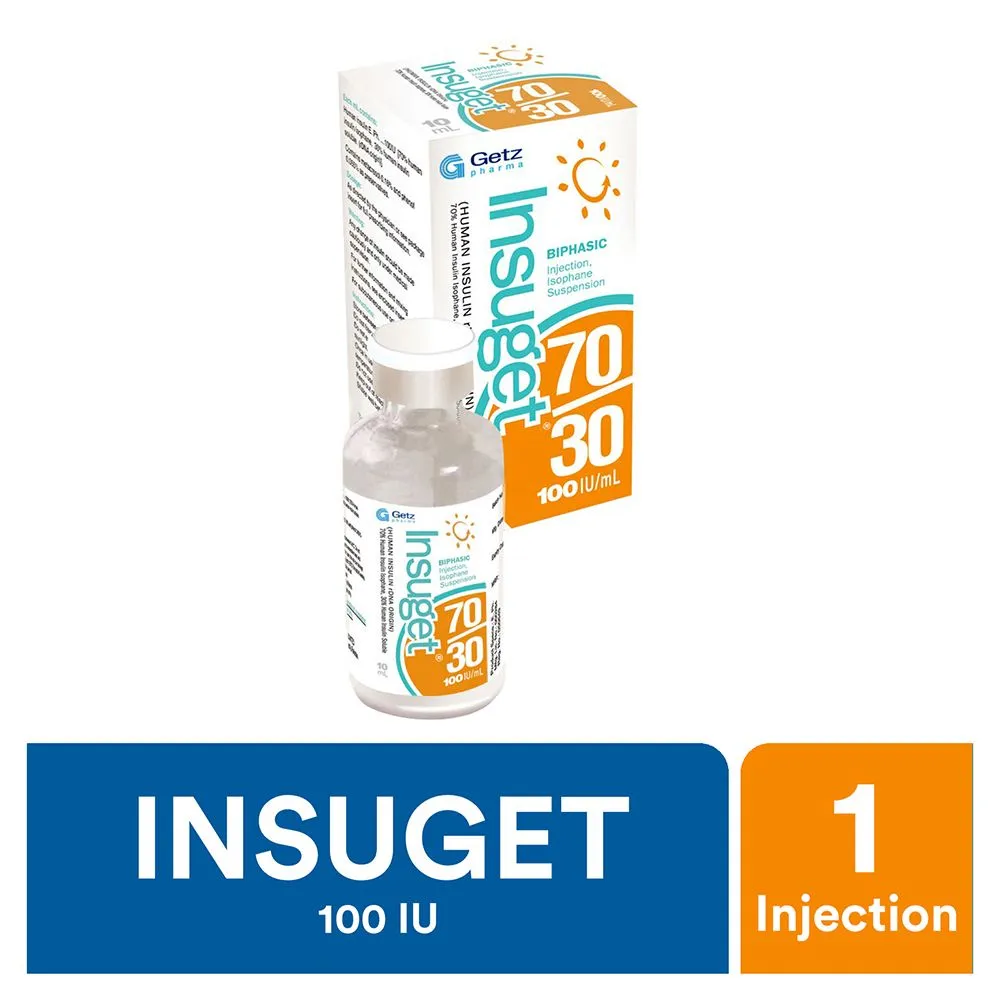 Insuget 70/30 100IU Injection 10 ml