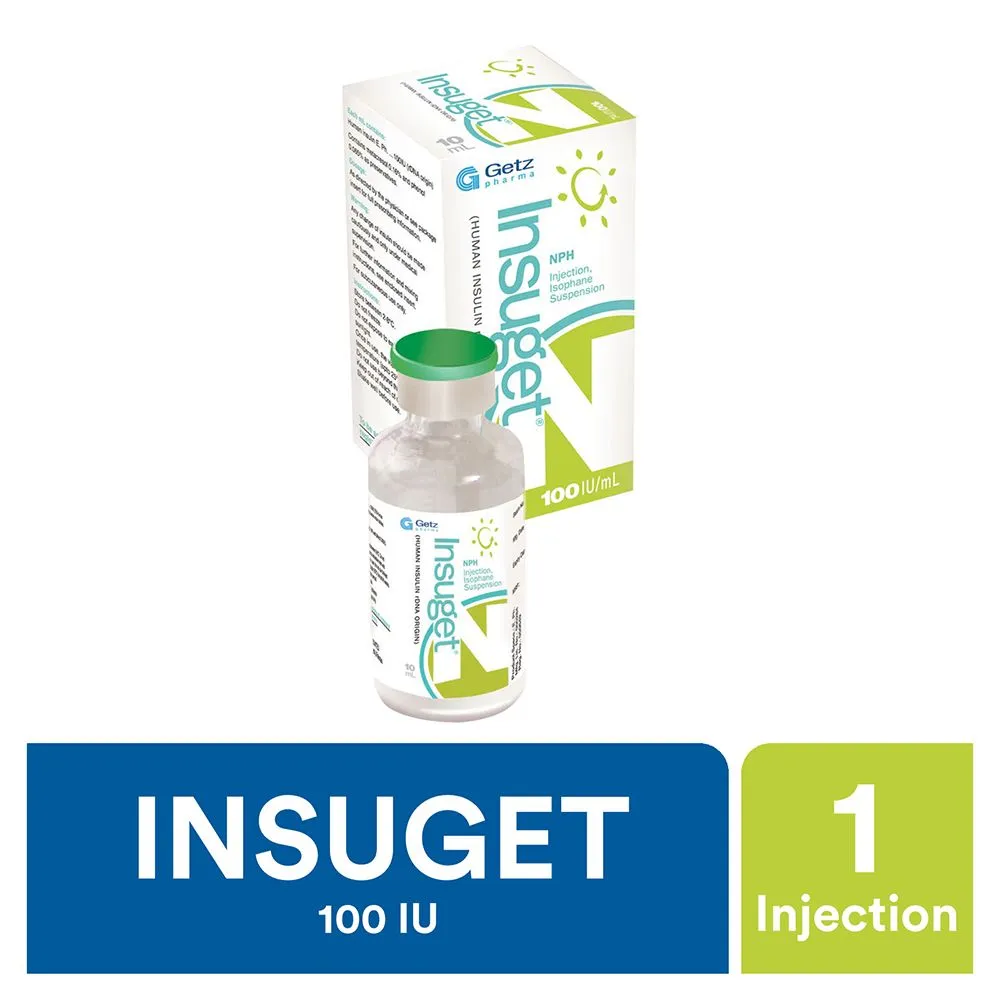 Insuget-N 100IU Injection 10 ml