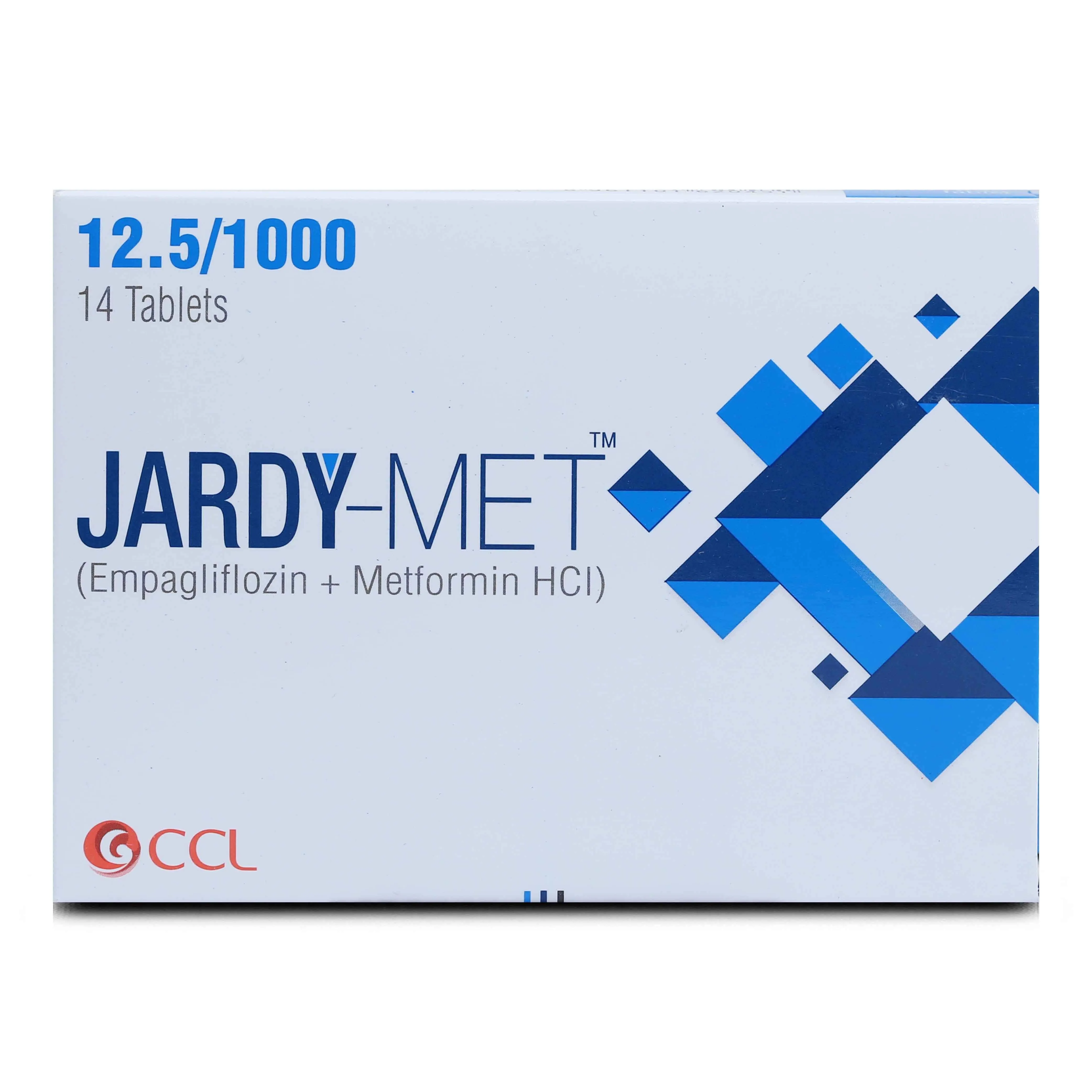 Jardy-Met 12.5/1000mg Tablet (x2 Strips)
