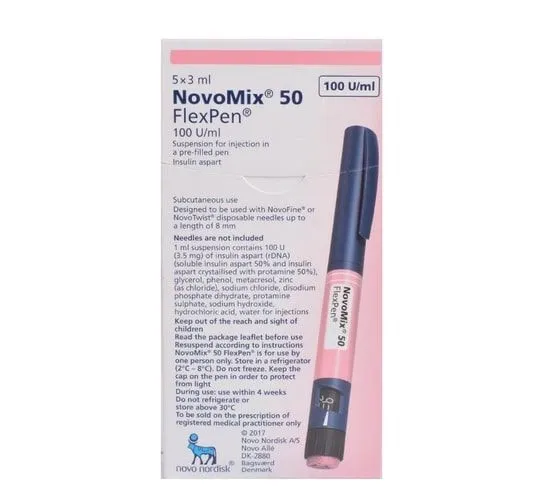 Novomix 50 Flexpen 100IU Injection 3 ml