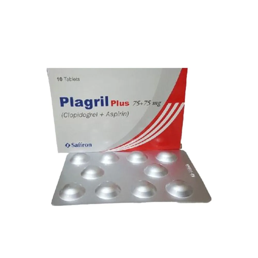 Plagril Plus 75mg+75mg Tablet (10 tablets)