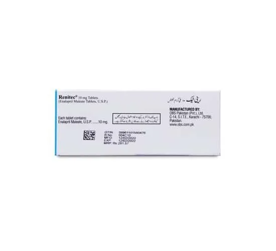 Renitec 10mg Tablet (x2 Strips)