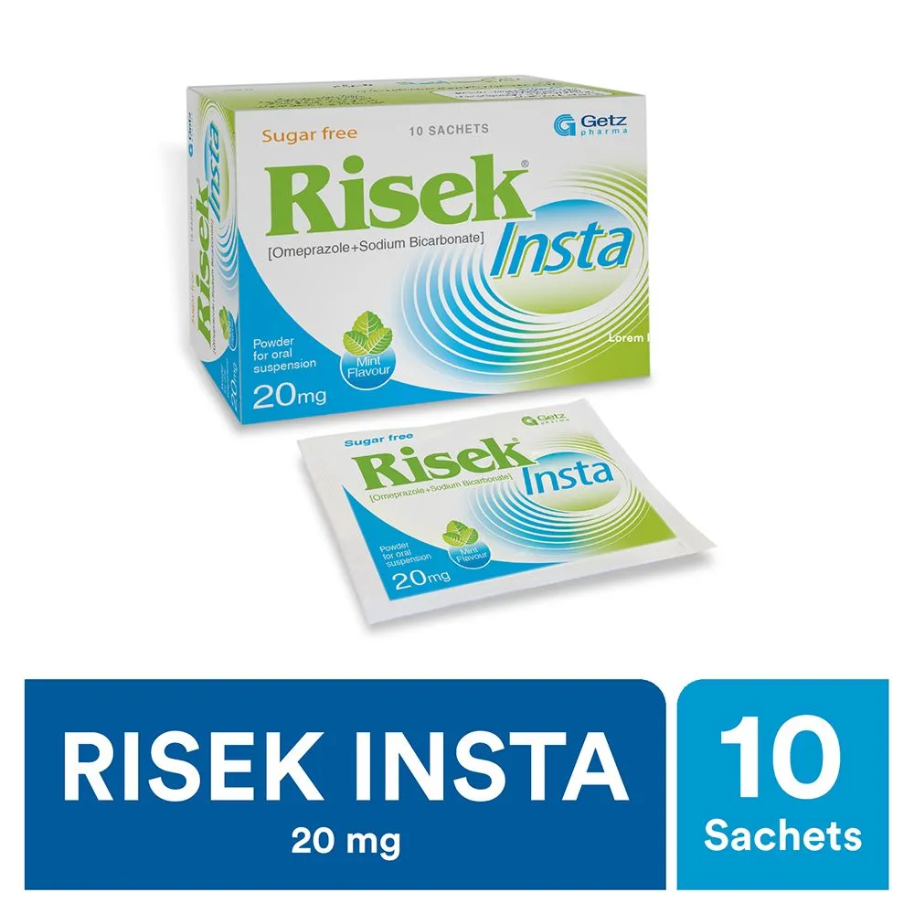 Risek Insta 20mg+1680mg Sachet 1 S