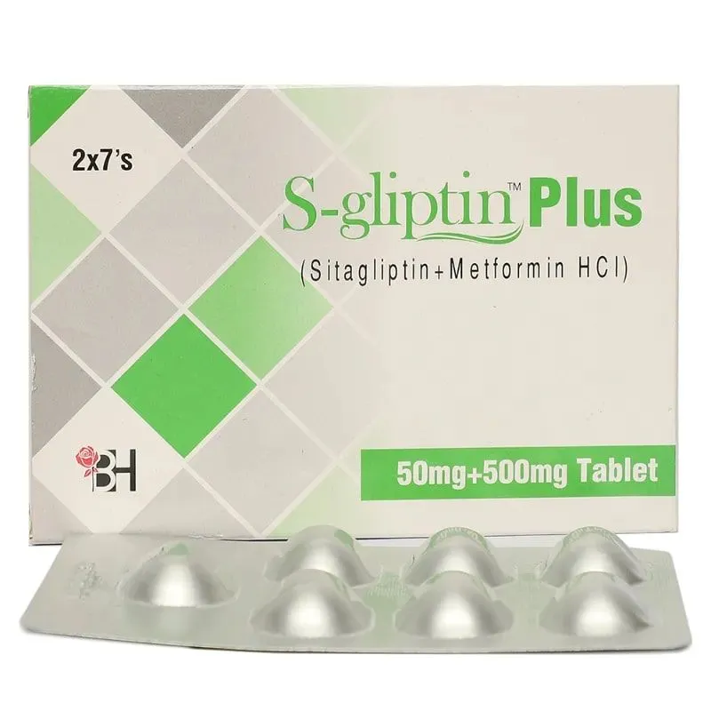 S-Gliptin Plus 50mg+500mg Tablet (7 tablets)