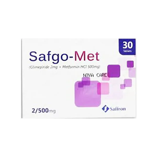 Safgo-Met 2mg/500mg Tablet (x3 Strips)