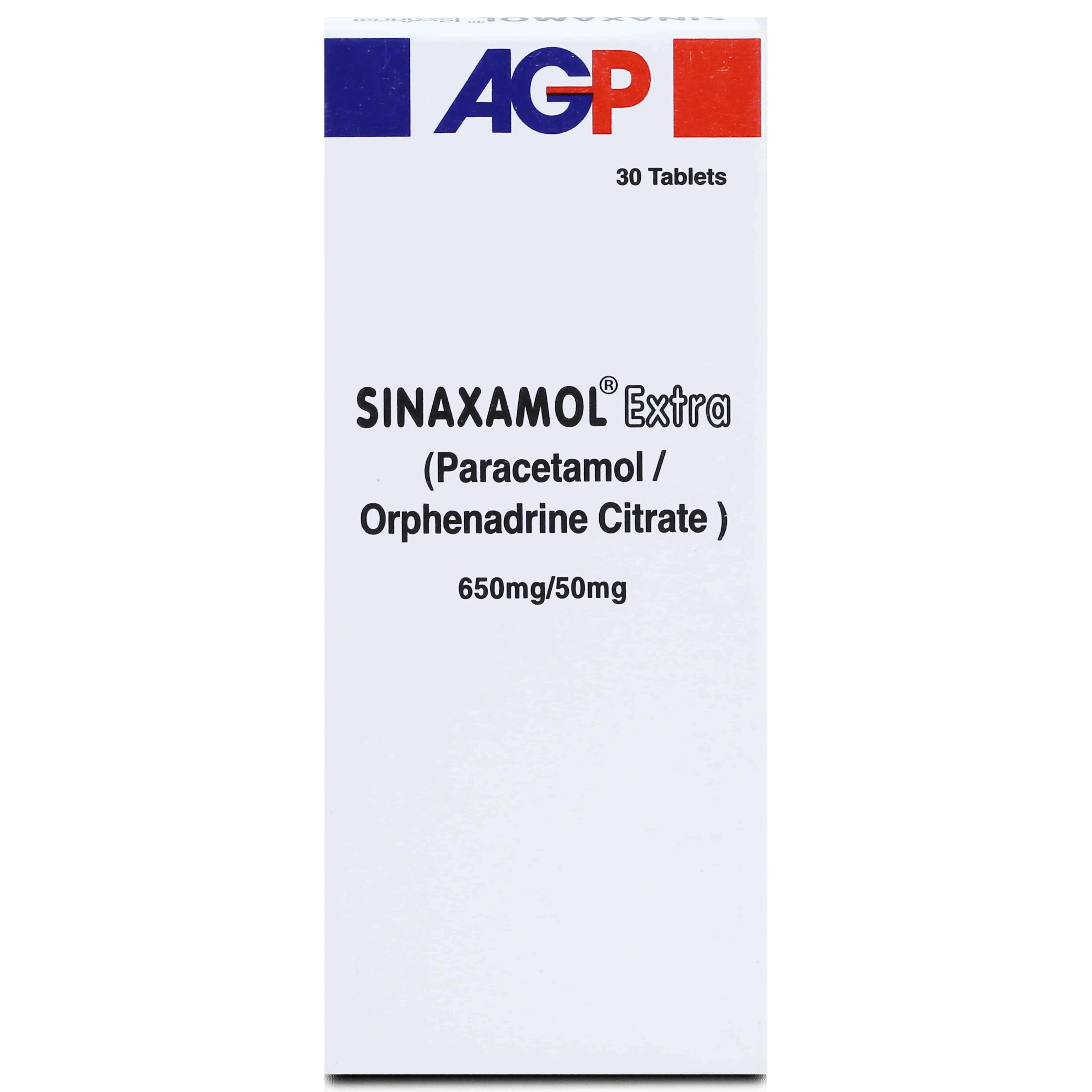 Sinaxamol Extra 650mg+50mg Tablet (x3 Strips)