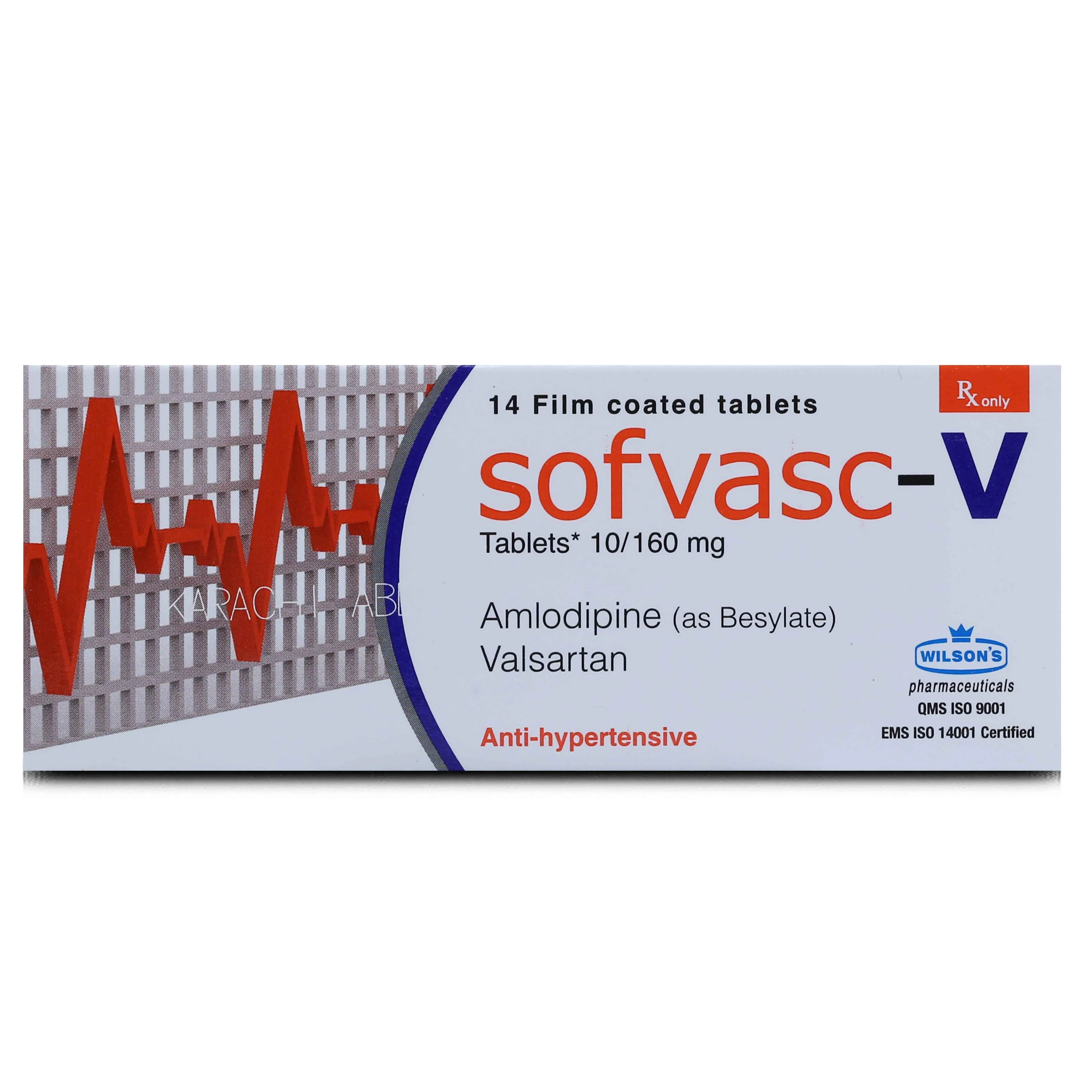 Sofvasc-V 10mg+160mg Tablet (14 tablets)