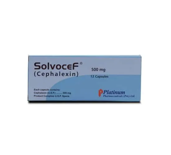 Solvocef 500mg Capsule (12 tablets)