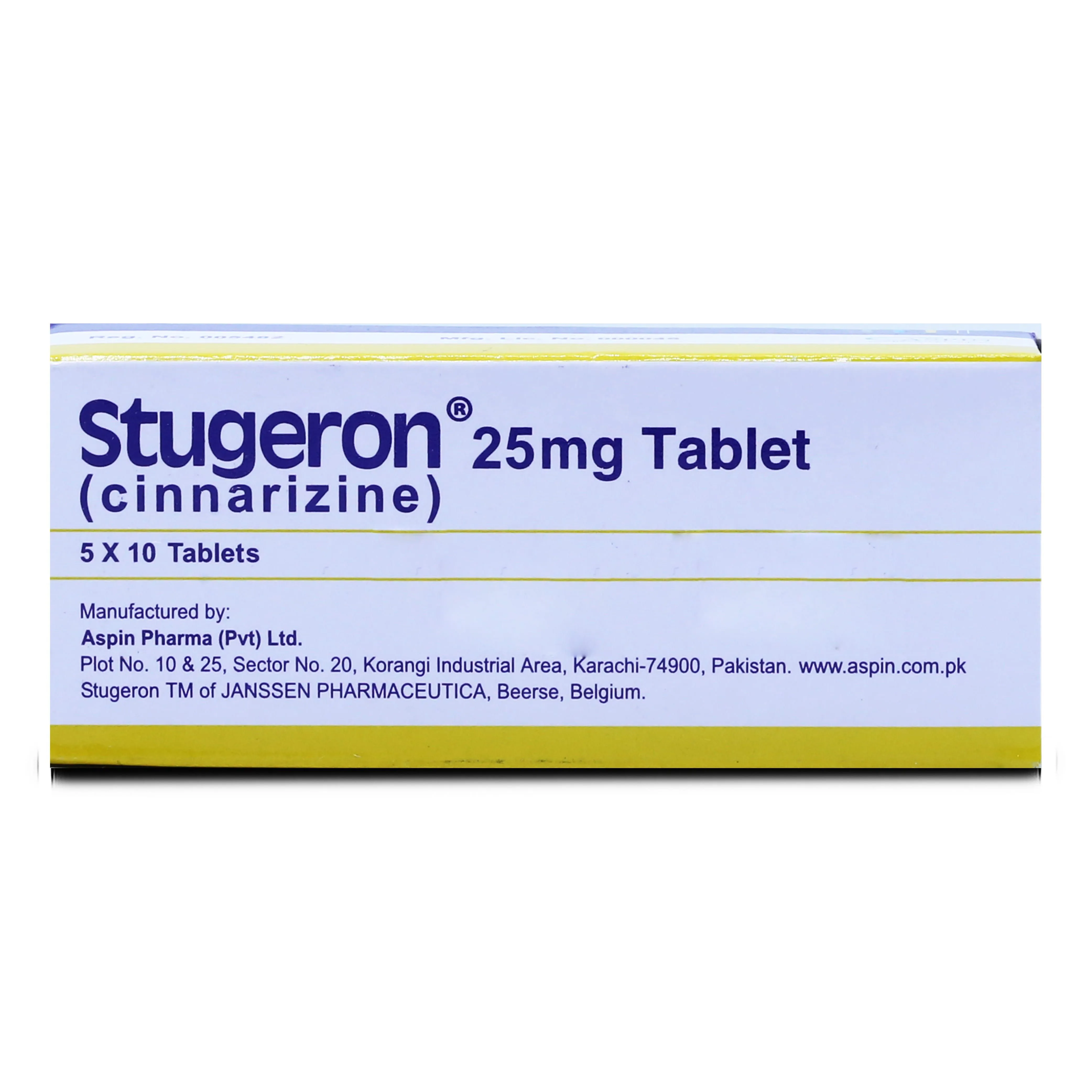 Stugeron 25mg Tablet (x5 Strips)