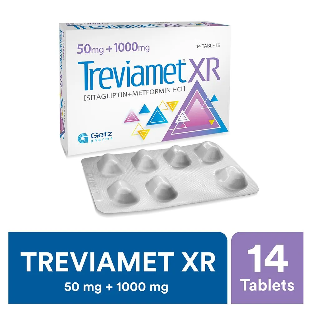 Treviamet XR 50mg+1000mg Tablet (x2 Strips)