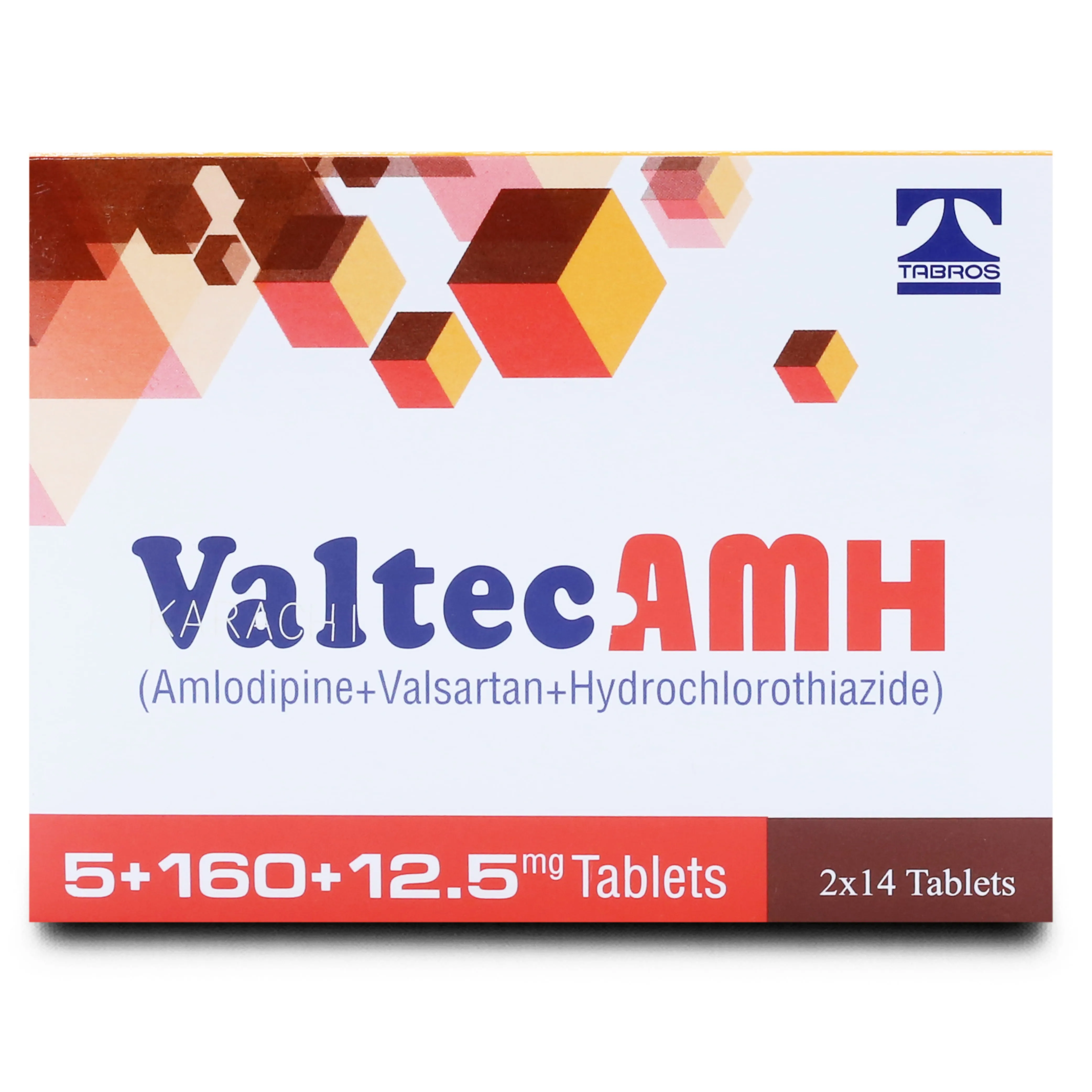 Valtec AMH 5mg+160mg+12.5mg Tablet (x2 Strips)