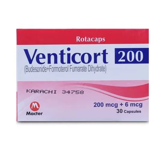Venticort Rotacaps 200mcg+6mcg Capsule (10 tablets)
